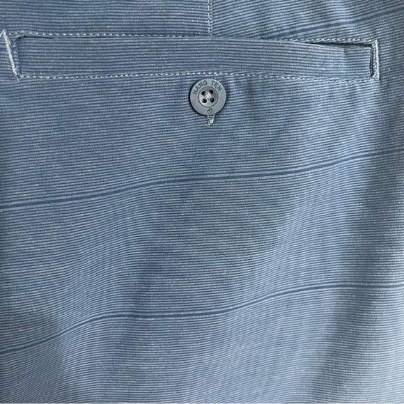 Hang Ten Blue Flat Front Belt Loops Casual Golf Shorts Mens Size 34 - Picture 12 of 14